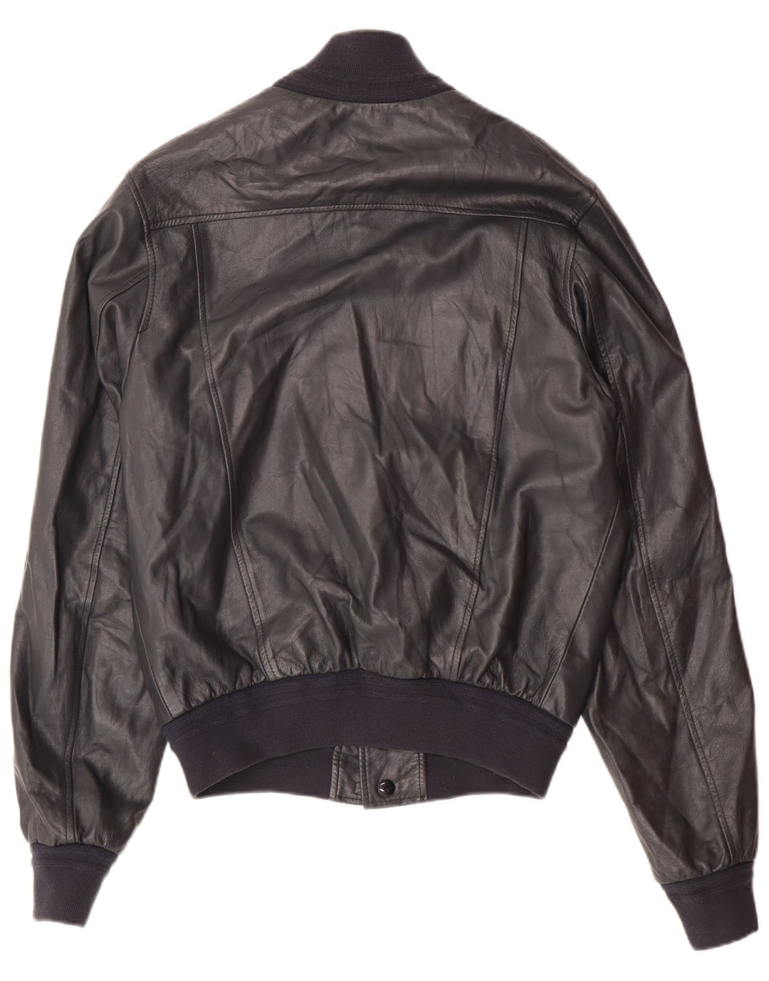 Винтажная мужская кожаная куртка-бомбер UK 36, маленькая серая кожаная