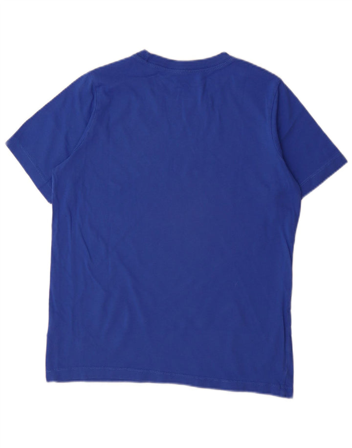 Футболка с рисунком NIKE для мальчиков, топ 13–14 лет, синий хлопок, размер XL