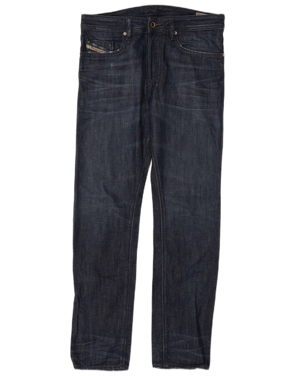 Мужские зауженные джинсы Diesel Buster Regular W30 L32, темно-синие, хлопковые