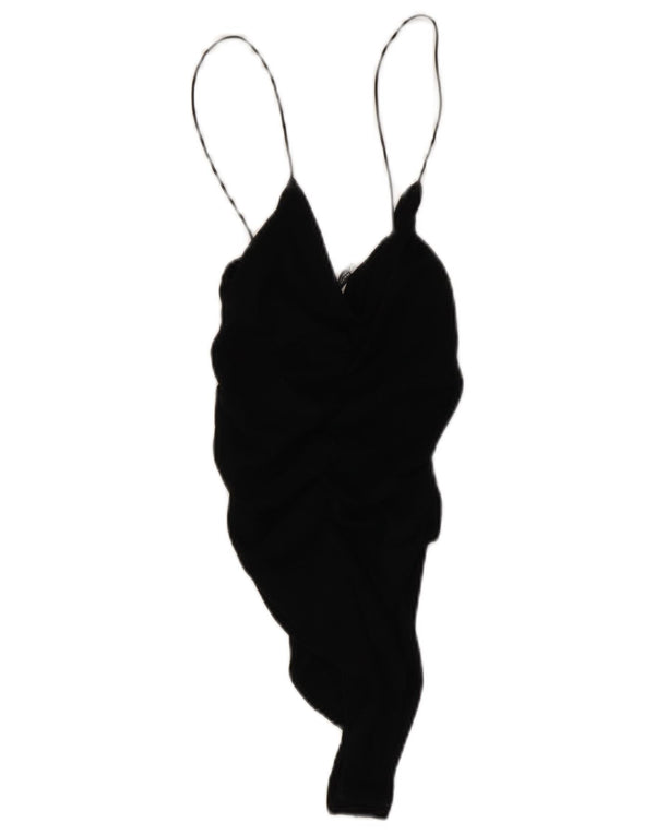 Женское мини-платье-комбинация Zara UK 12, средний черный