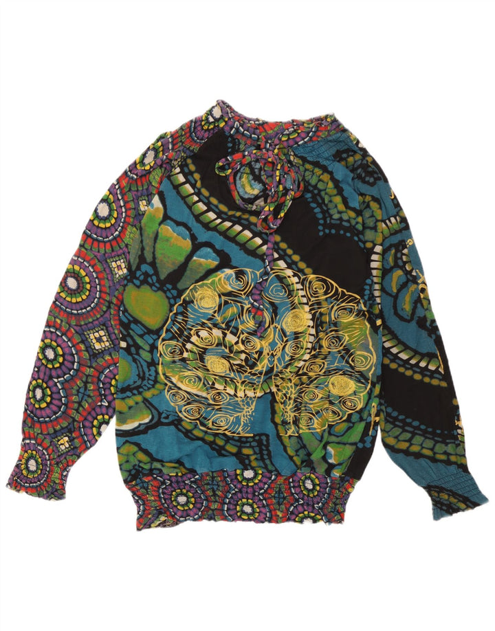 Женская блузка с абстрактным узором Desigual UK 14, средний разноцветный