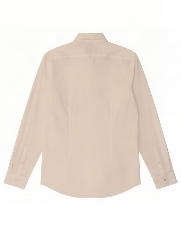 Reiss Mens Slim Fit Shirt Large White Cotton