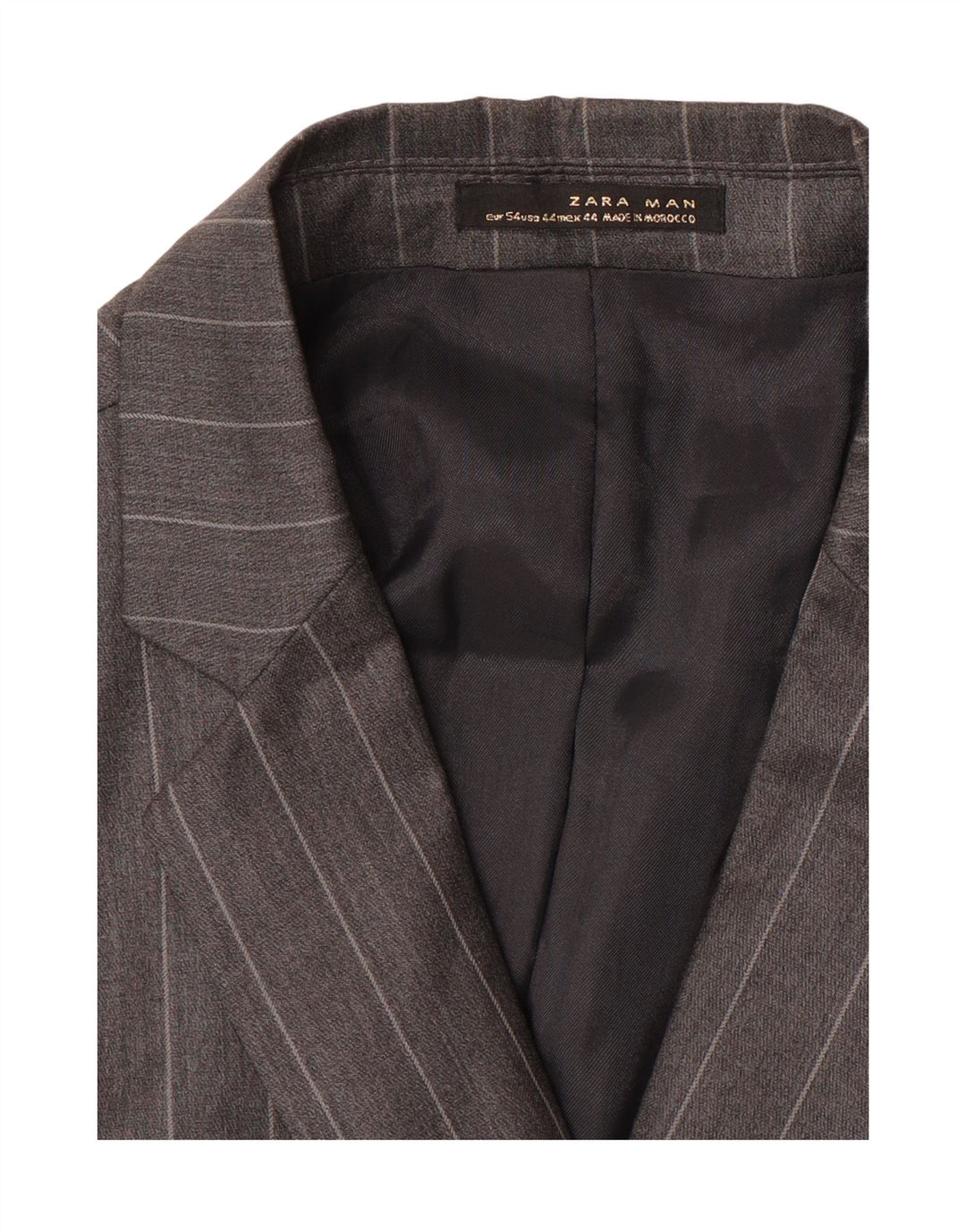 Мужской пиджак на 1 пуговице Zara EU 54 XL, серый в полоску