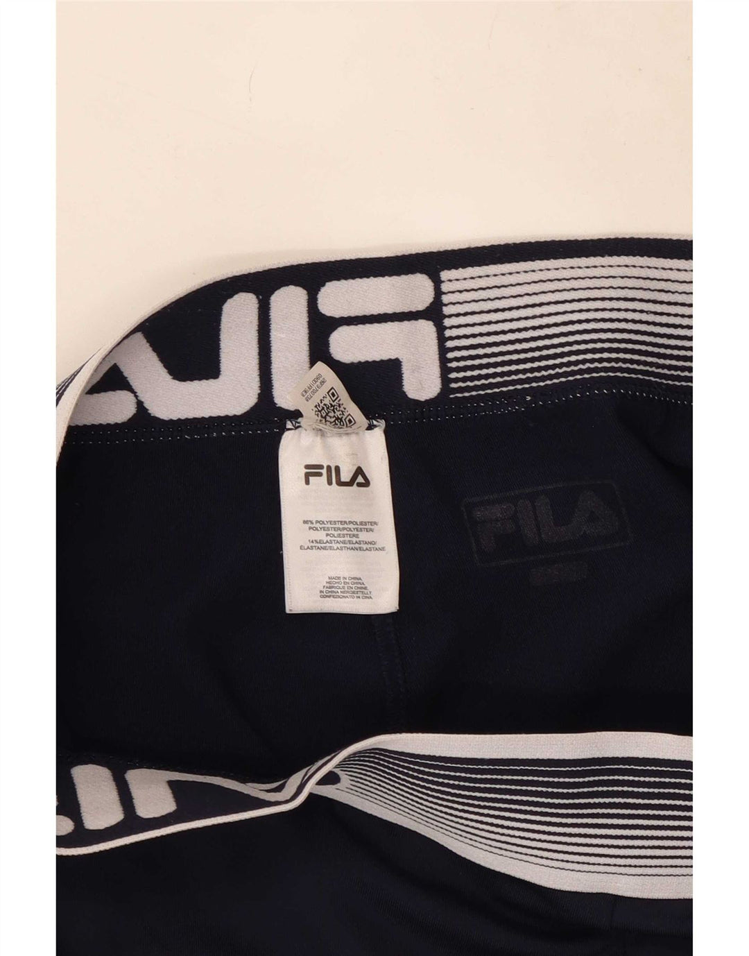 Женские леггинсы с рисунком Fila UK 14, средний темно-синий, полиэстер с цветными блоками
