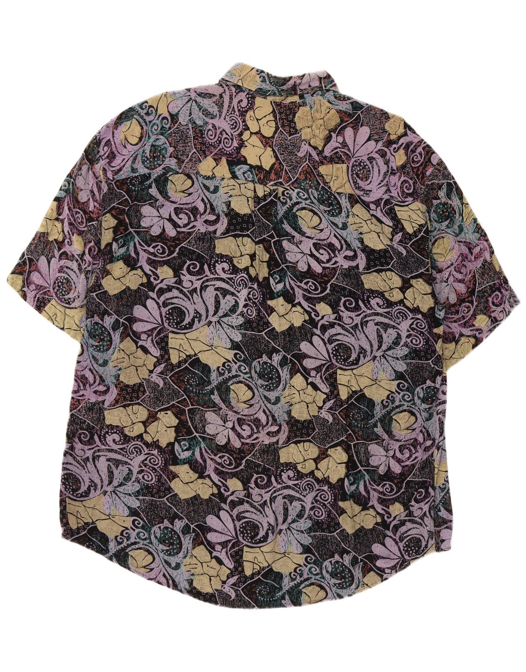 Мужская рубашка с коротким рукавом ORSO POETA 2XL разноцветная вискоза с пейсли