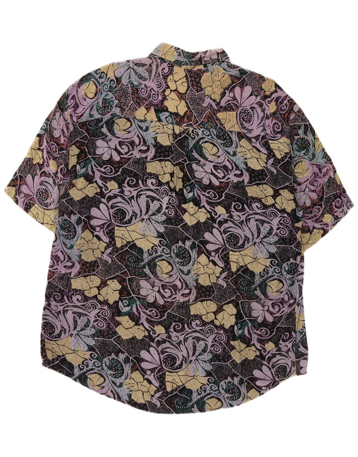 Мужская рубашка с коротким рукавом ORSO POETA 2XL разноцветная вискоза с пейсли