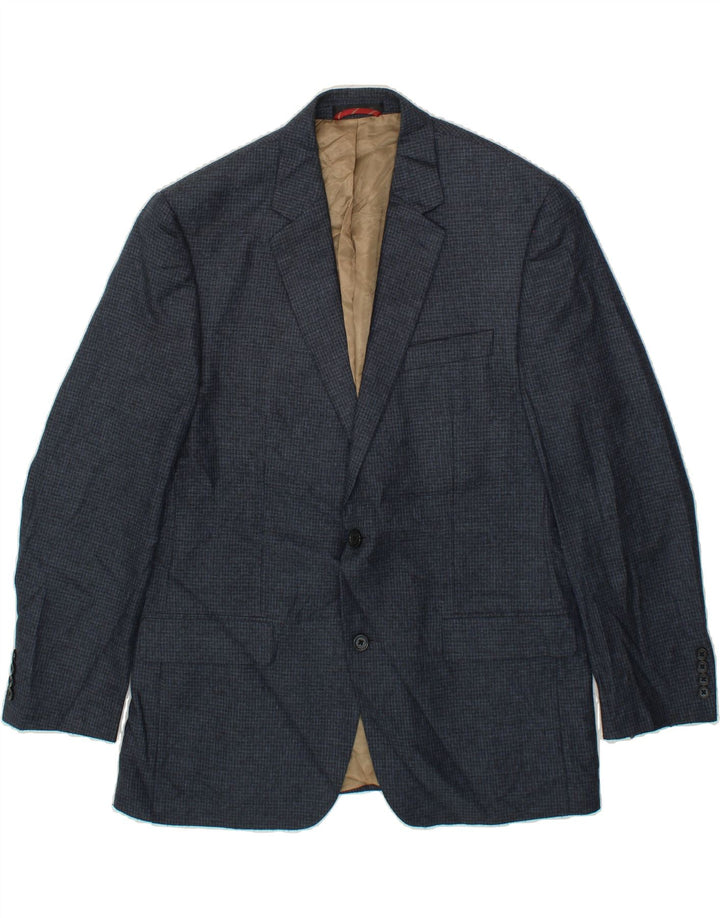 IZOD Mens 2 Button Blazer Jacket UK 42 XL Navy Blue Polyester Vintage Izod and Second-Hand Izod from Messina Hembry 