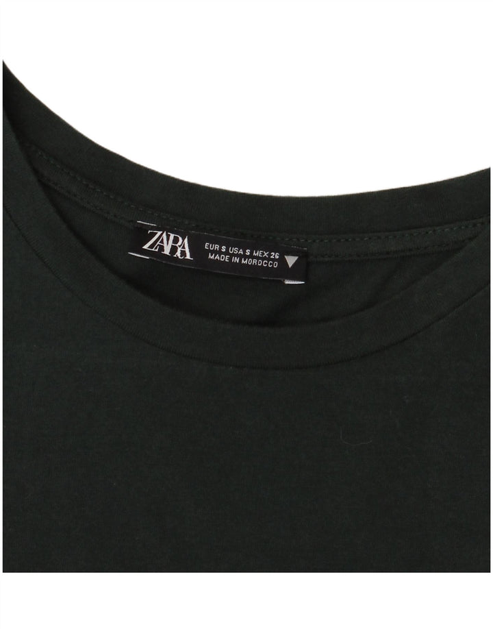 Женская блузка Zara Top UK 10, маленький цвет хаки