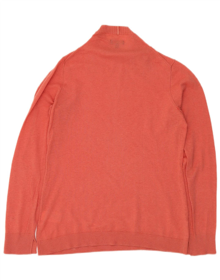 Женский джемпер с высоким воротником JIGSAW, кашемировый свитер среднего розового цвета, Великобритания 12