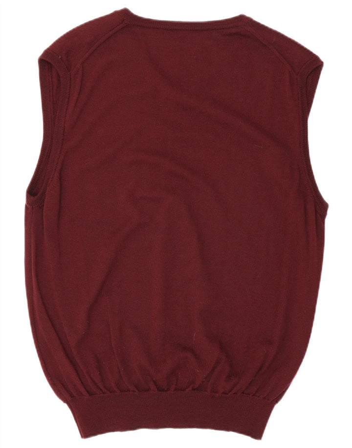 Мужская майка Bugatti Vest UK 40, средний бордовый из натуральной шерсти