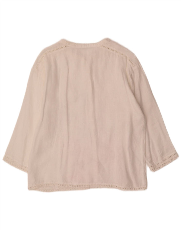 Женская блузка-рубашка Zara UK 18 XL, белая