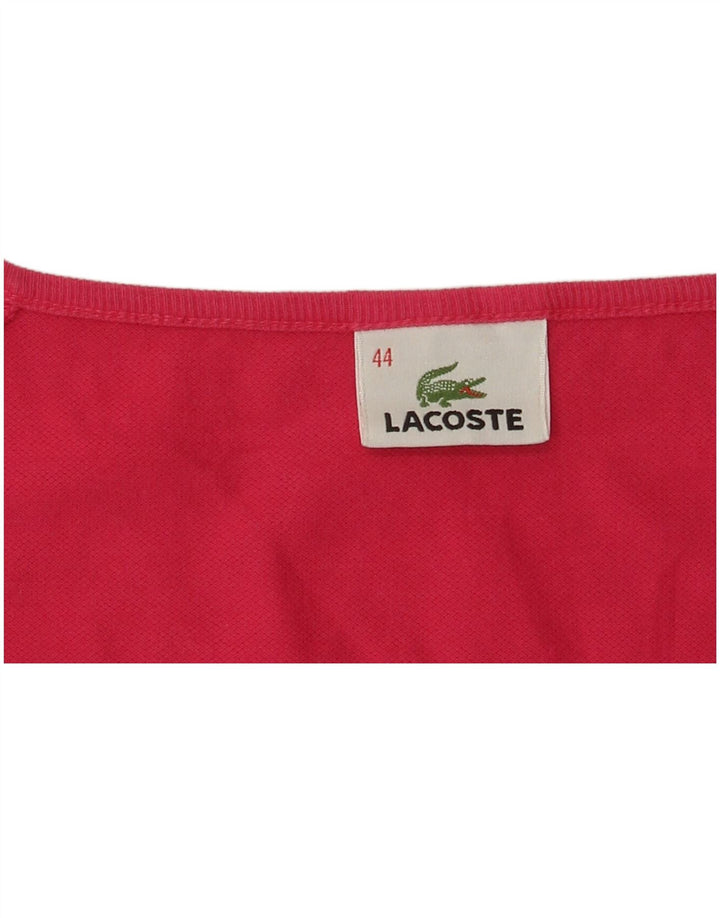 LACOSTE Женская футболка, размер 44, большая, красная