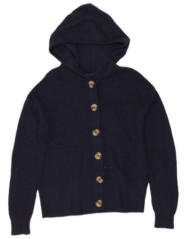 Женский укороченный кардиган с капюшоном Marks & Spencer UK 10, маленький темно-синий