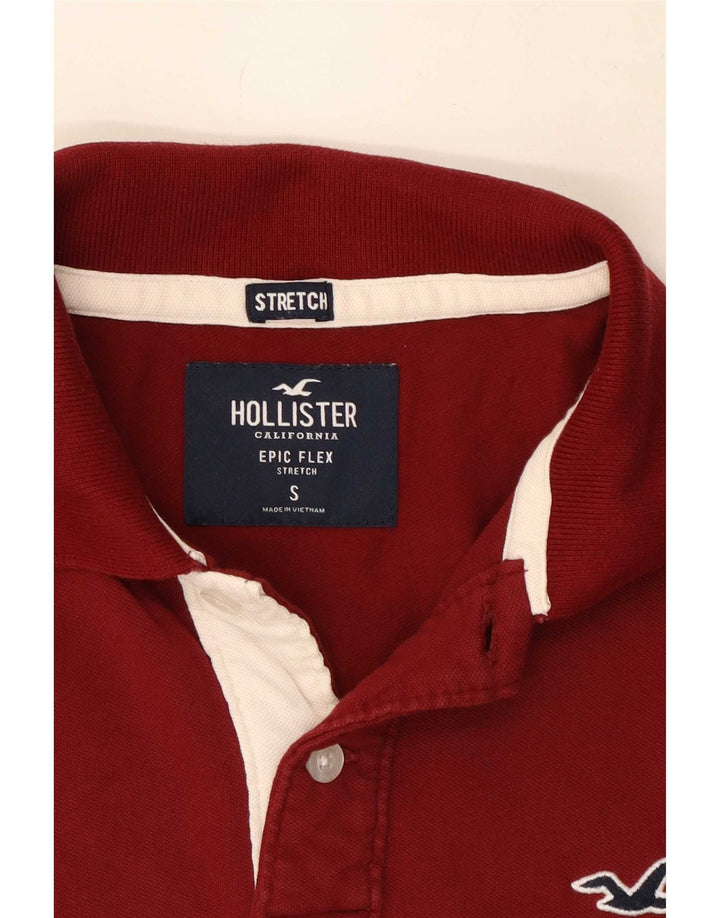 Мужская рубашка-поло Hollister, маленькая бордовая
