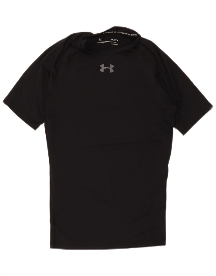 Мужская компрессионная футболка Under Armour Верх среднего размера из полиэстера черного цвета
