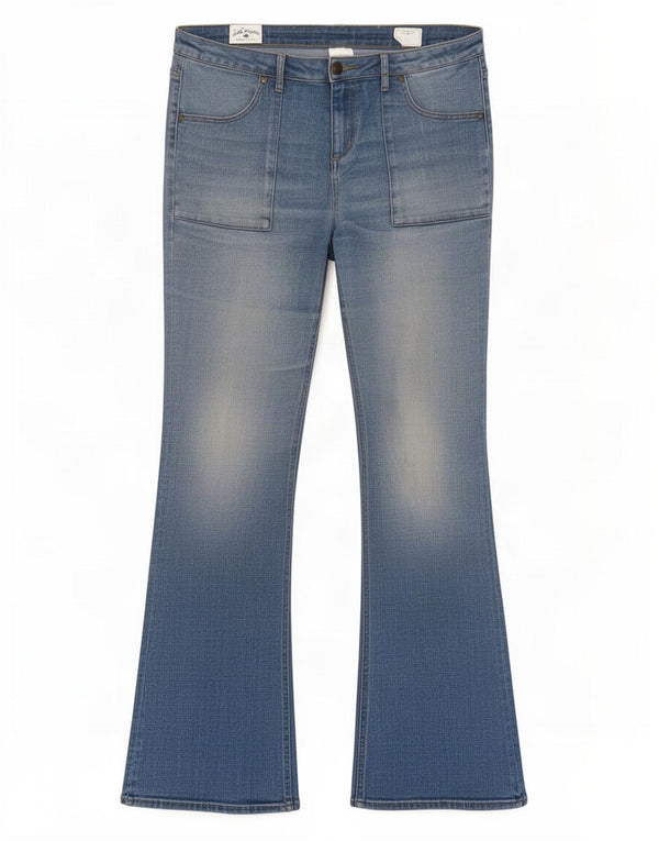 Женские расклешенные джинсы Lee Cooper US 14 XL W35 L29, синий хлопок