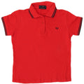 Женская укороченная рубашка-поло Fred Perry UK 8, маленькая красная, хлопковая