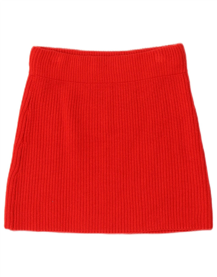 Женская трикотажная мини-юбка Zara, маленькая W26, красная вискоза