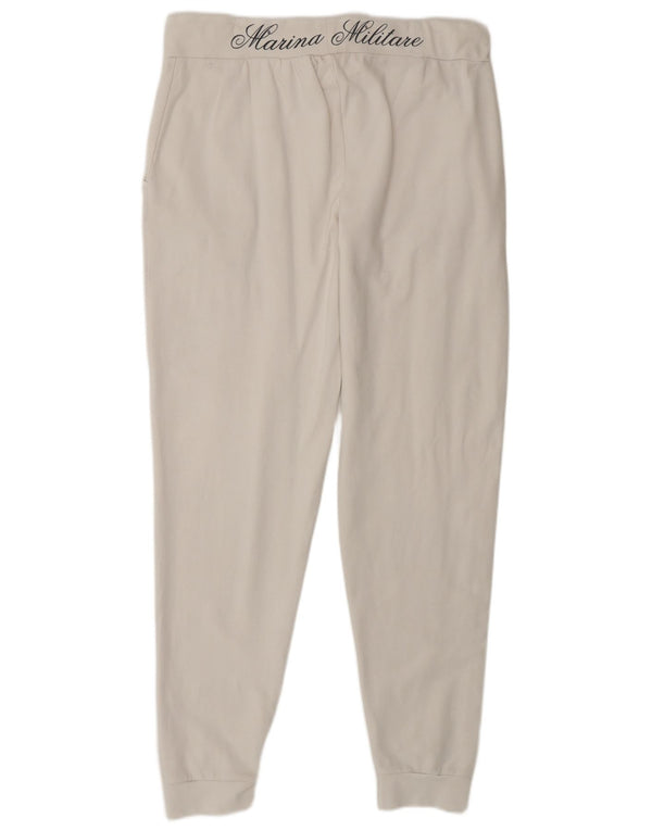 Женские спортивные брюки MARINA MILITARE Джоггеры UK 16, большие белые