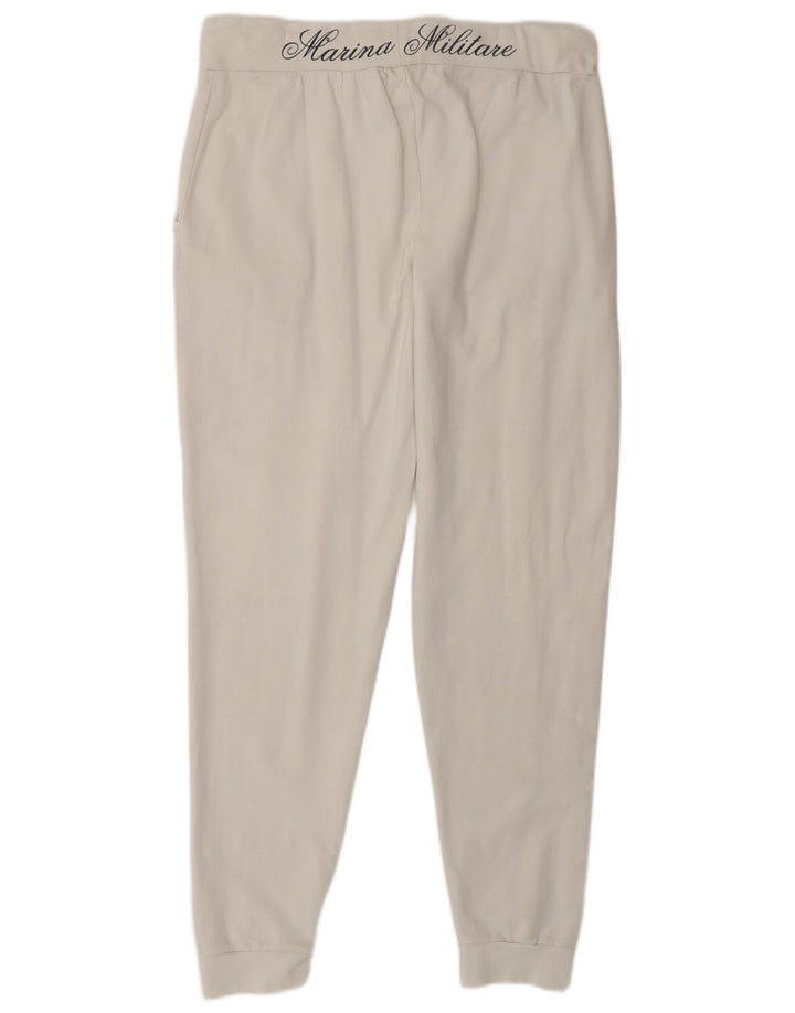 Женские спортивные брюки MARINA MILITARE Джоггеры UK 16, большие белые