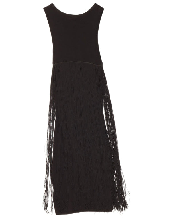 Женское платье макси без рукавов Topshop UK 6 XS, черное из вискозы