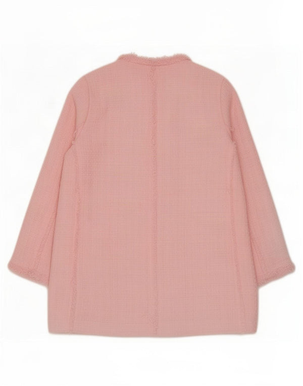 Женский удлиненный пиджак Zara UK 18 XL, розовый хлопок