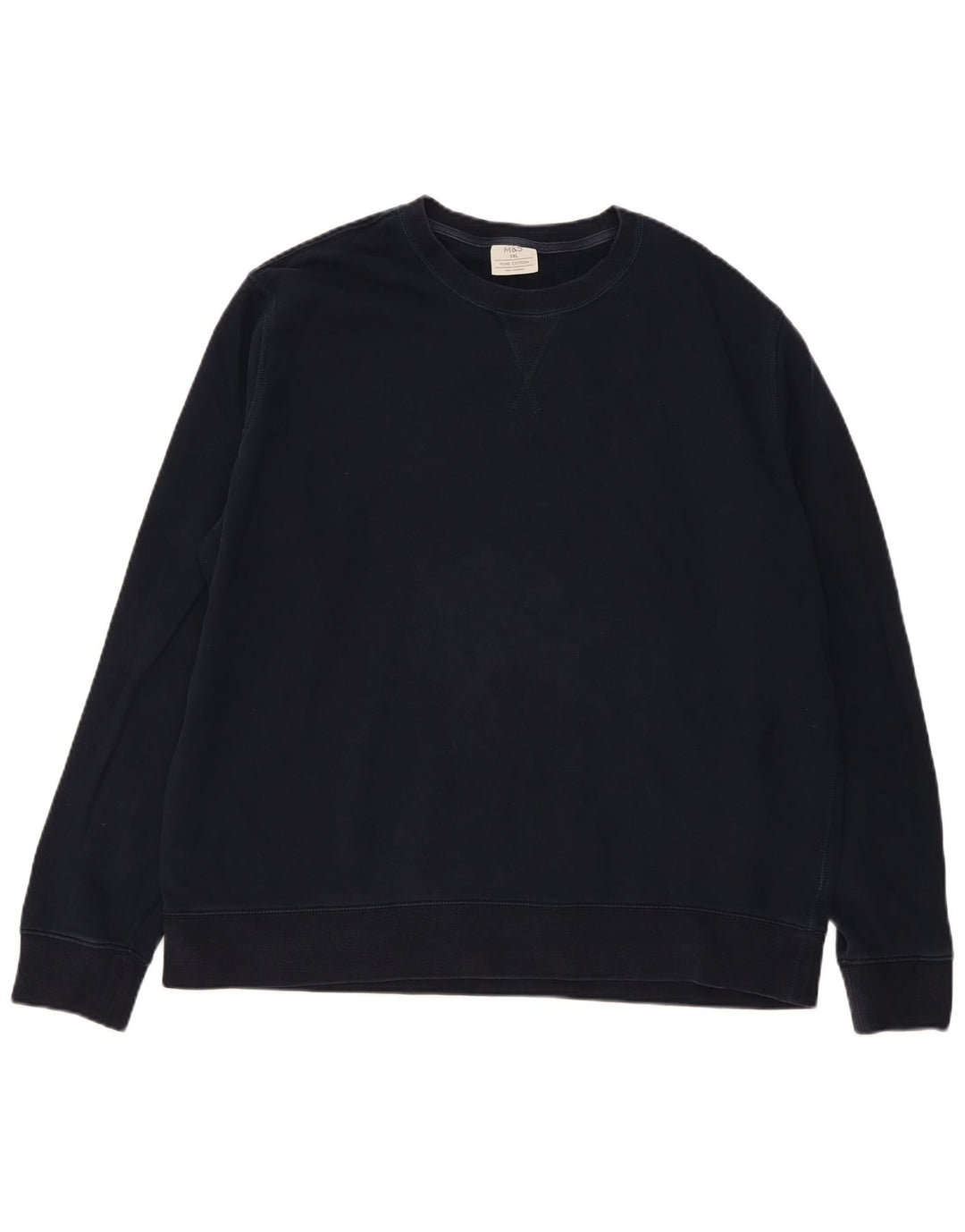 Мужской свитшот Marks & Spencer стандартного кроя 3XL, темно-синий, хлопок