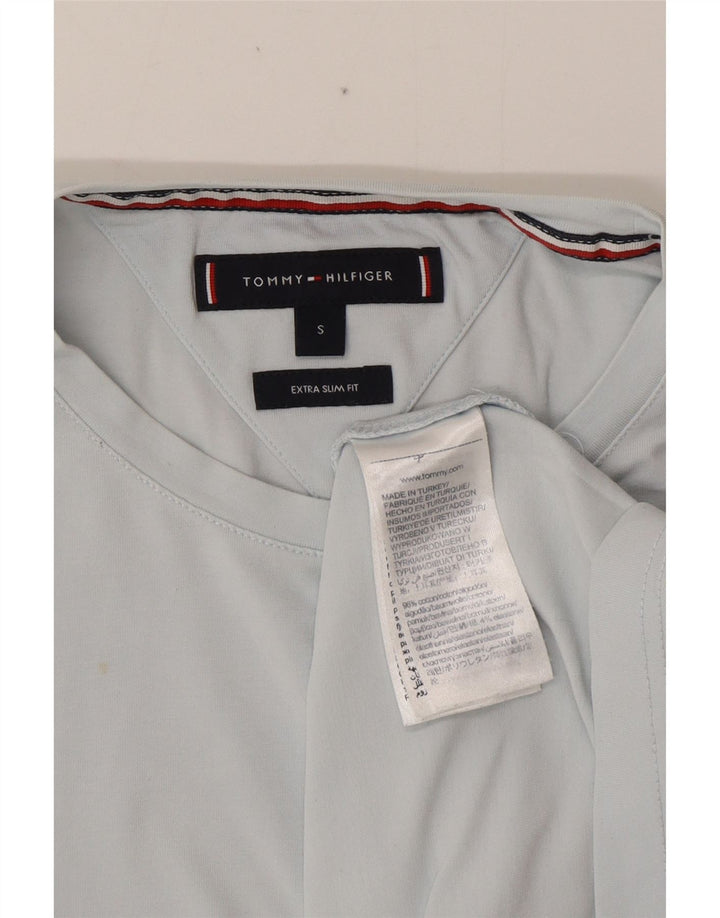 TOMMY HILFIGER Мужская очень тонкая футболка, маленький синий хлопок