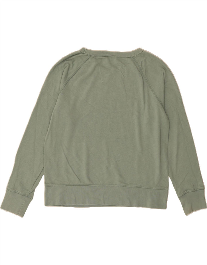 GAP Womens Graphic Sweatshirt Jumper UK 14 Medium Green Cotton Vintage Gap and Second-Hand Gap from Messina Hembry 