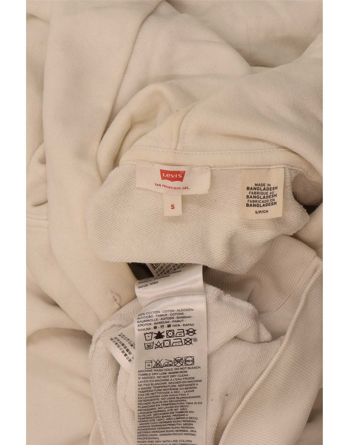 Мужской джемпер с капюшоном Levi's, маленький белый, хлопковый