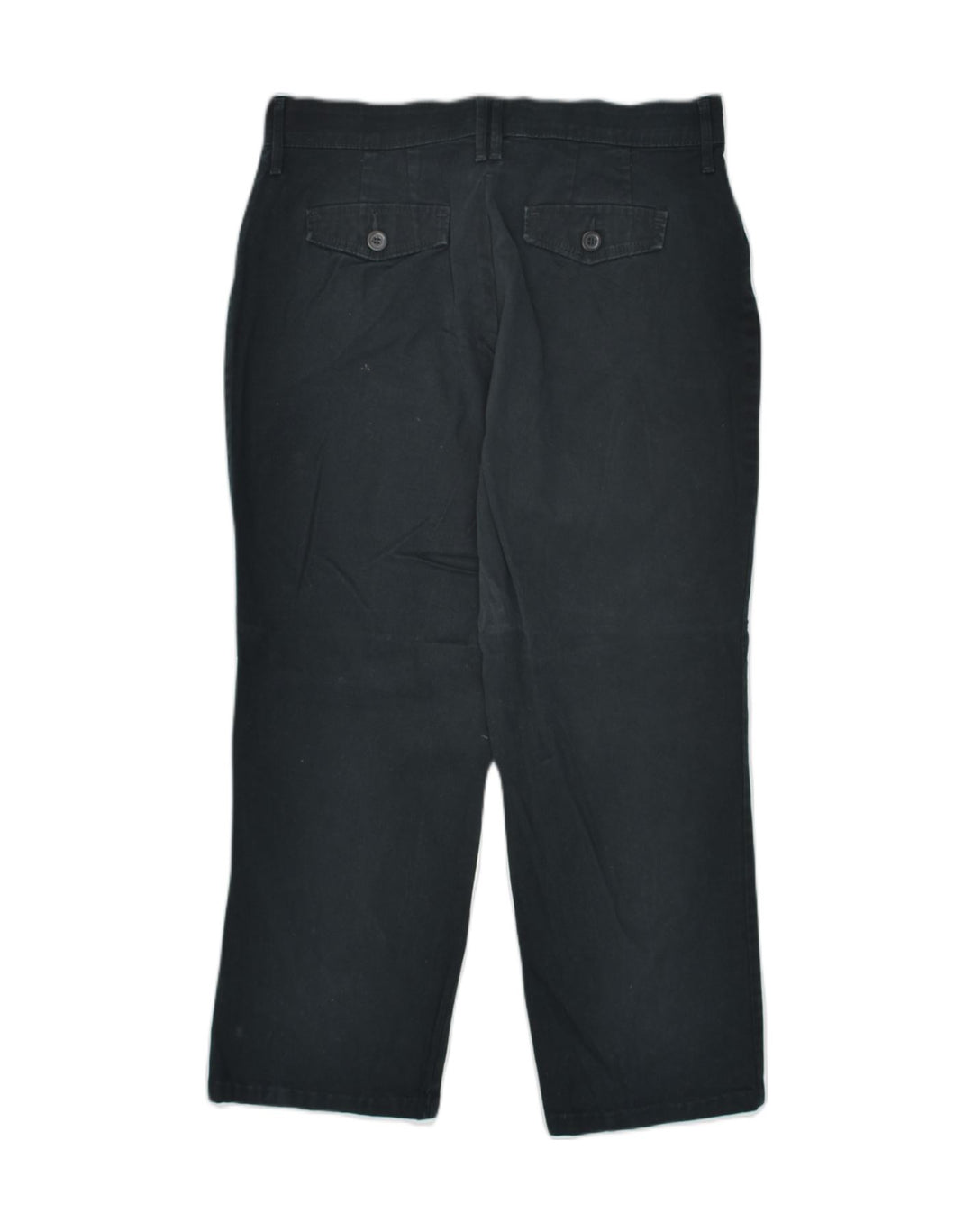 LEE Womens Comfort Fit Straight Cropped Trousers US 8 Medium W31 L24 Black | Vintage Lee | Thrift | Second-Hand Lee | Used Clothing | Messina Hembry 