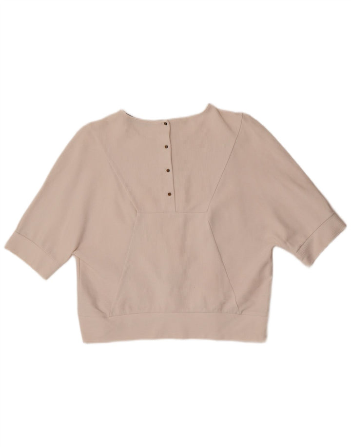 Женская блузка Zara Top UK 14, средний белый хлопок, белый цвет