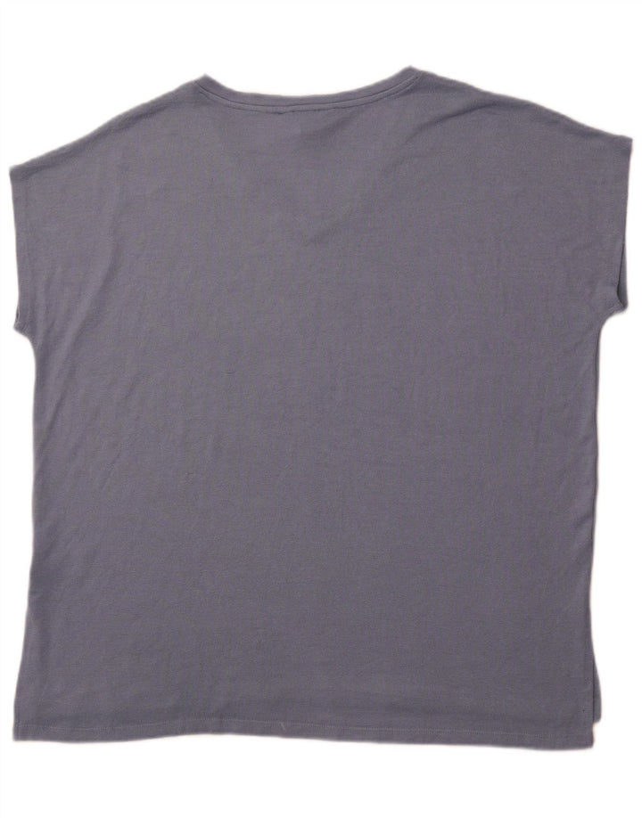 ORVIS Womens T-Shirt Top UK 20 2XL Blue Polyester