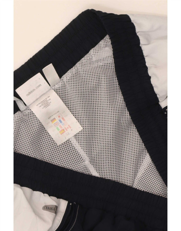 Мужские спортивные брюки Adidas XL темно-синие с цветными блоками, полиэстер