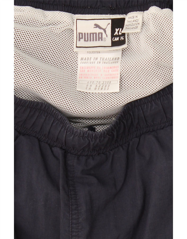 PUMA Mens Sport Shorts XL  Navy Blue Colourblock Polyester Vintage Puma and Second-Hand Puma from Messina Hembry 