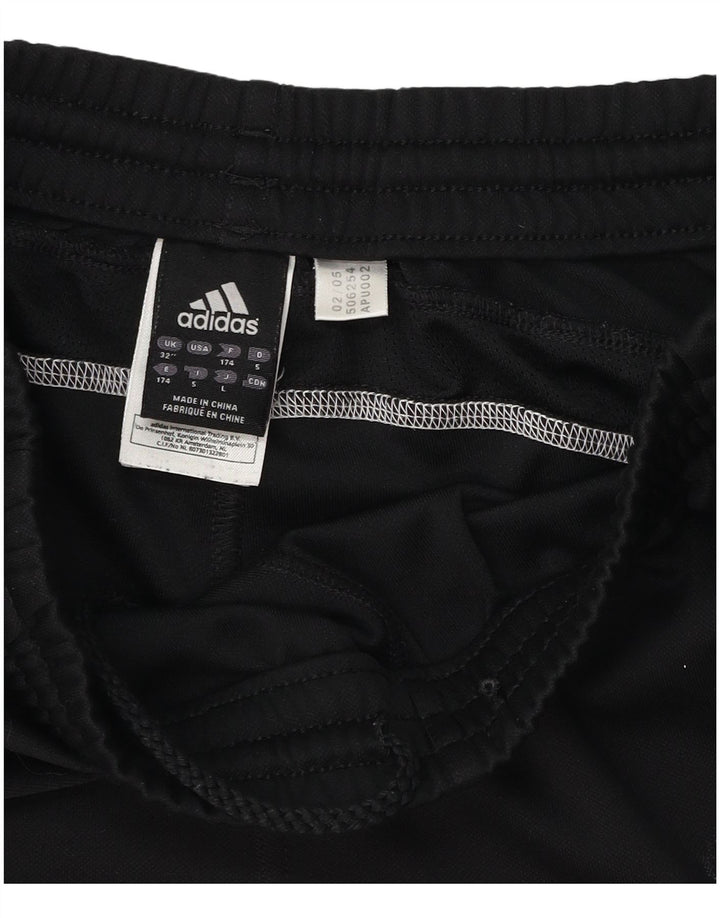 Мужские спортивные шорты-бермуды Adidas среднего размера из полиэстера черного цвета