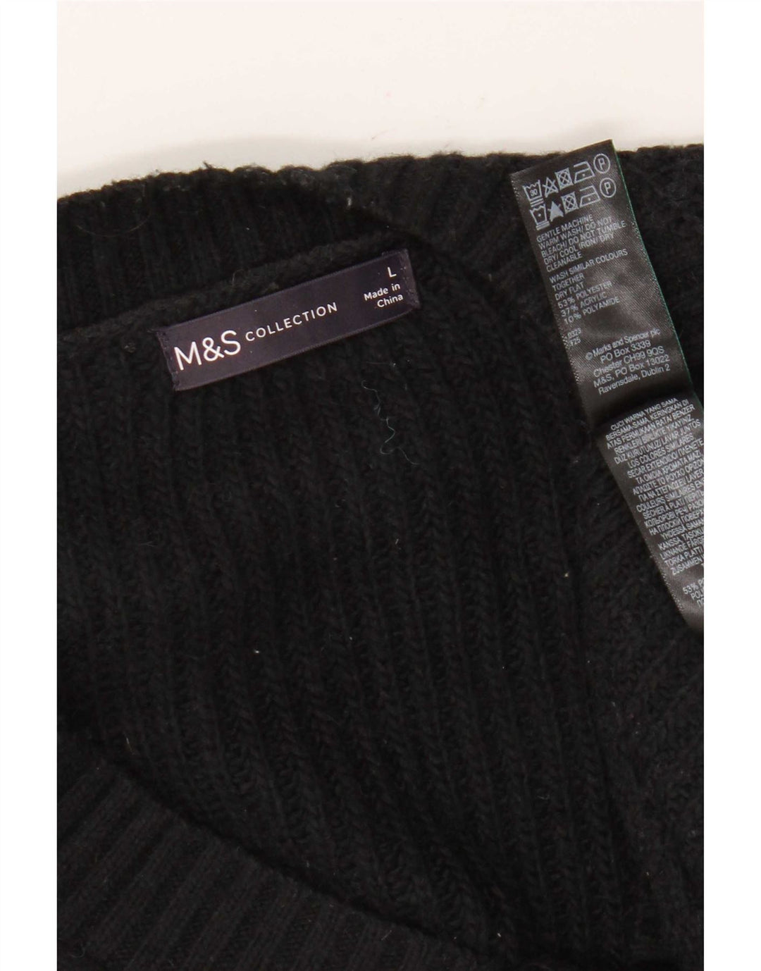 Мужская майка-майка Marks & Spencer, большая черная, из полиэстера