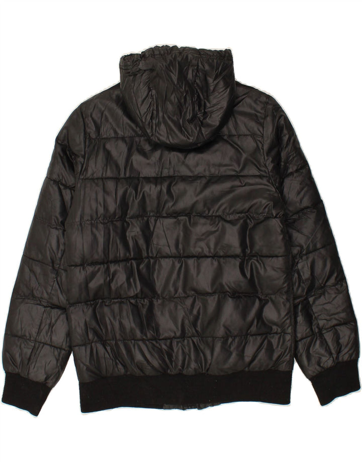 GEOX Boys Hooded Padded Jacket 11-12 Years Black Polyester Vintage Geox and Second-Hand Geox from Messina Hembry 