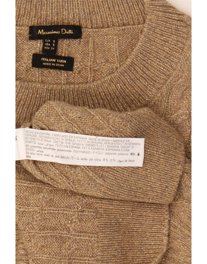 Женский свободный джемпер с круглым вырезом Massimo Dutti, Великобритания 10, маленький серый