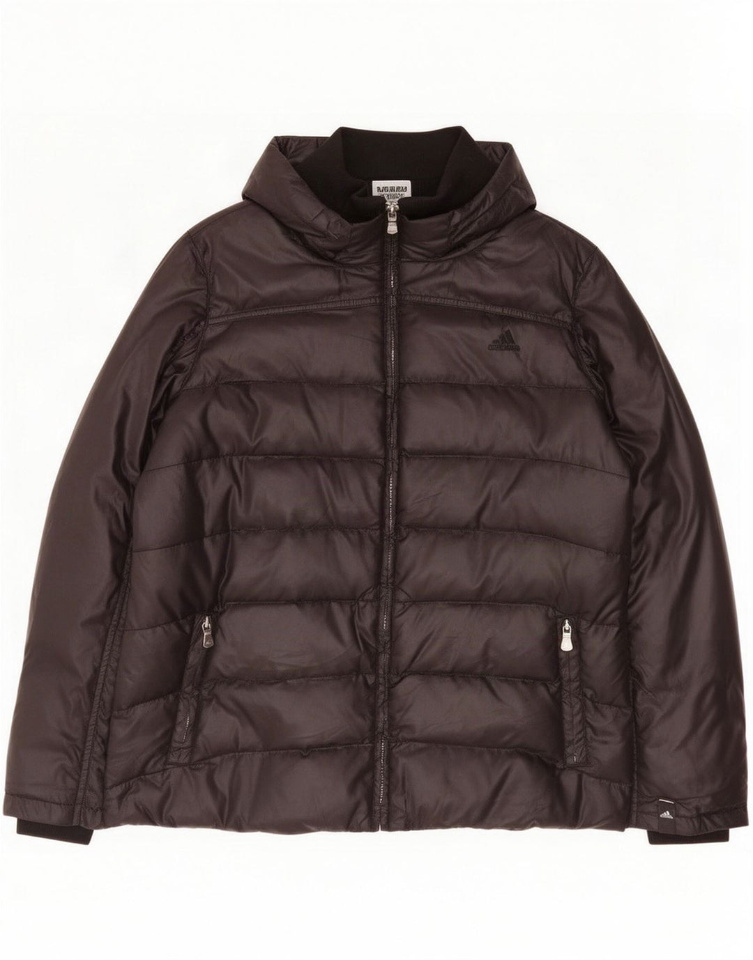 Женская стеганая куртка Adidas UK 18 XL, черный полиэстер