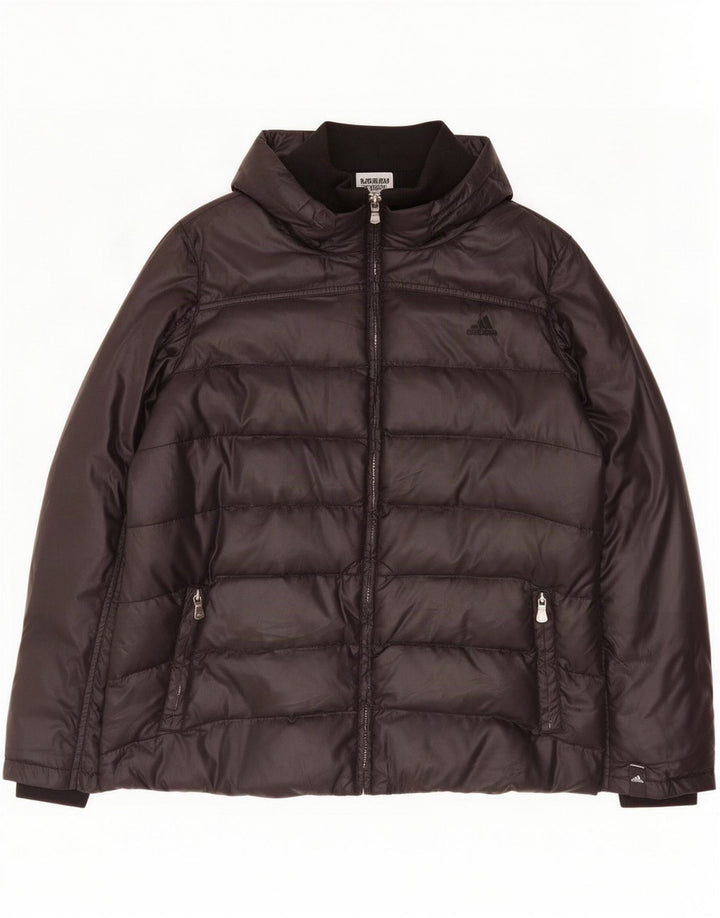 Женская стеганая куртка Adidas UK 18 XL, черный полиэстер