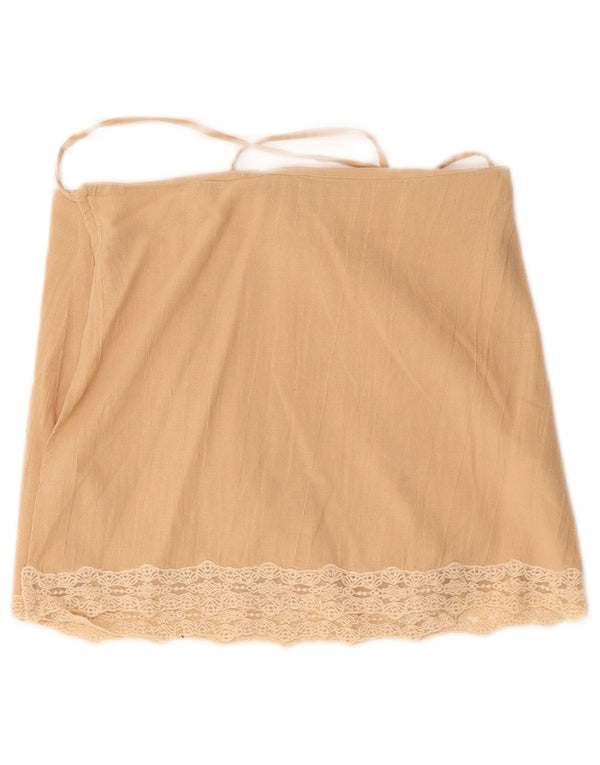 Женская юбка с запахом Zara Medium W30, бежевый хлопок