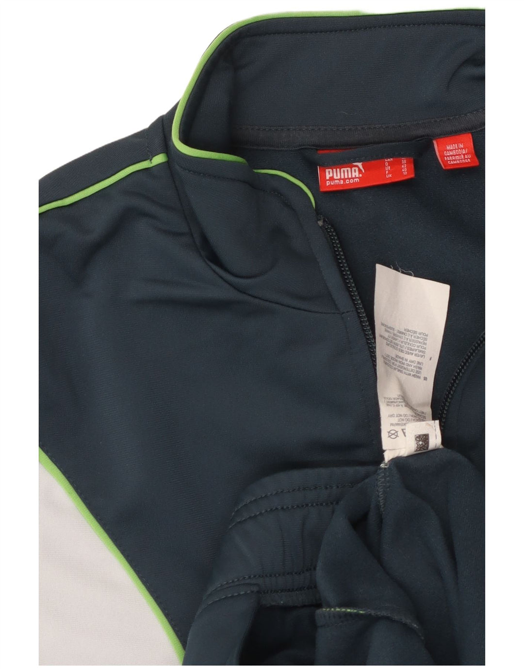 Женский спортивный костюм PUMA Top Jacket UK 12 Medium Navy Blue Colorblock
