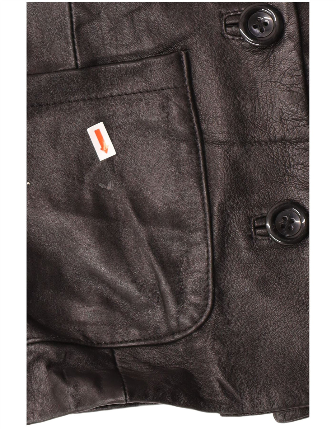 Винтажная женская кожаная куртка IT 44 Medium Black Classic