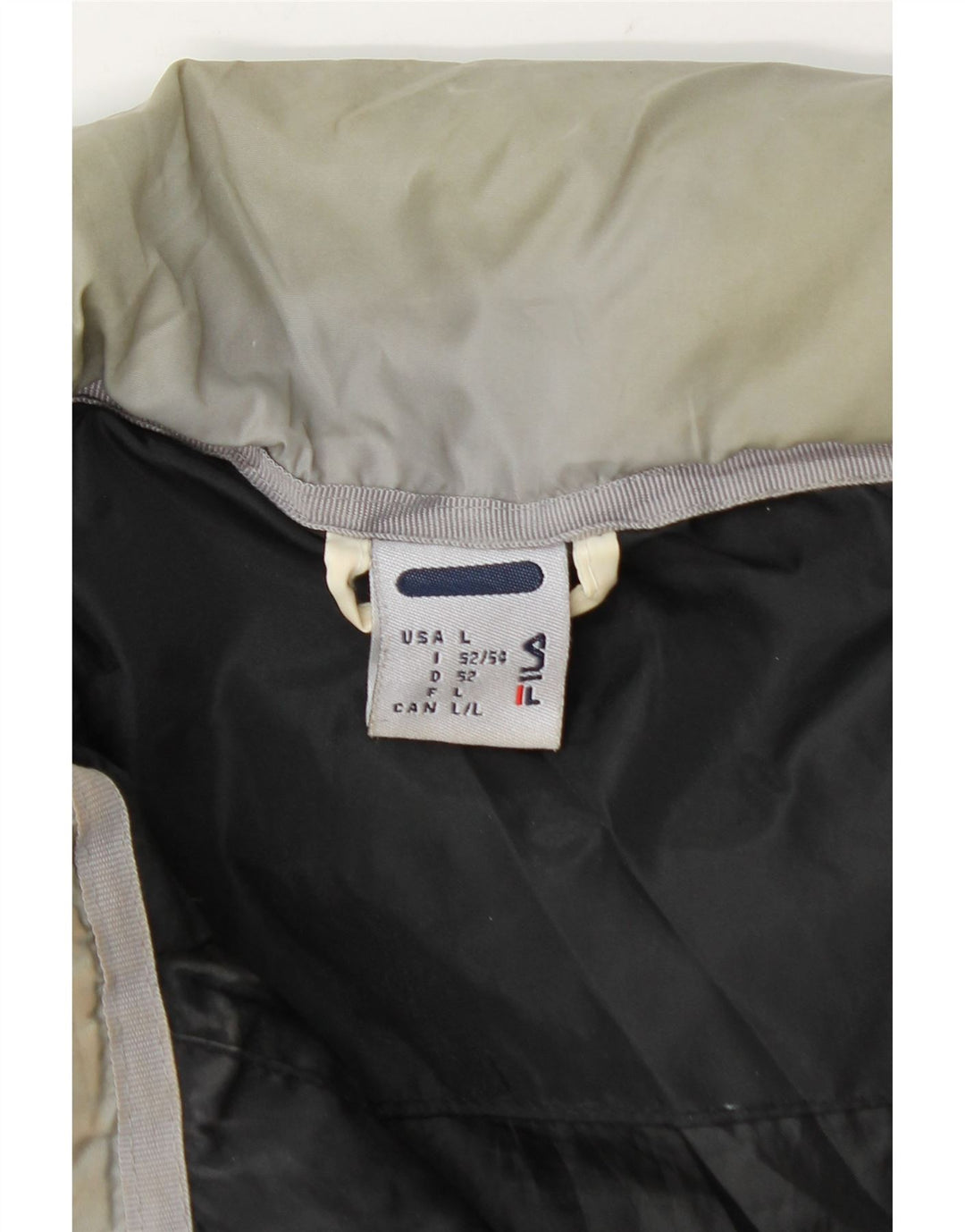 Мужская стеганая куртка Fila UK 40, большая черная, нейлон с цветными блоками