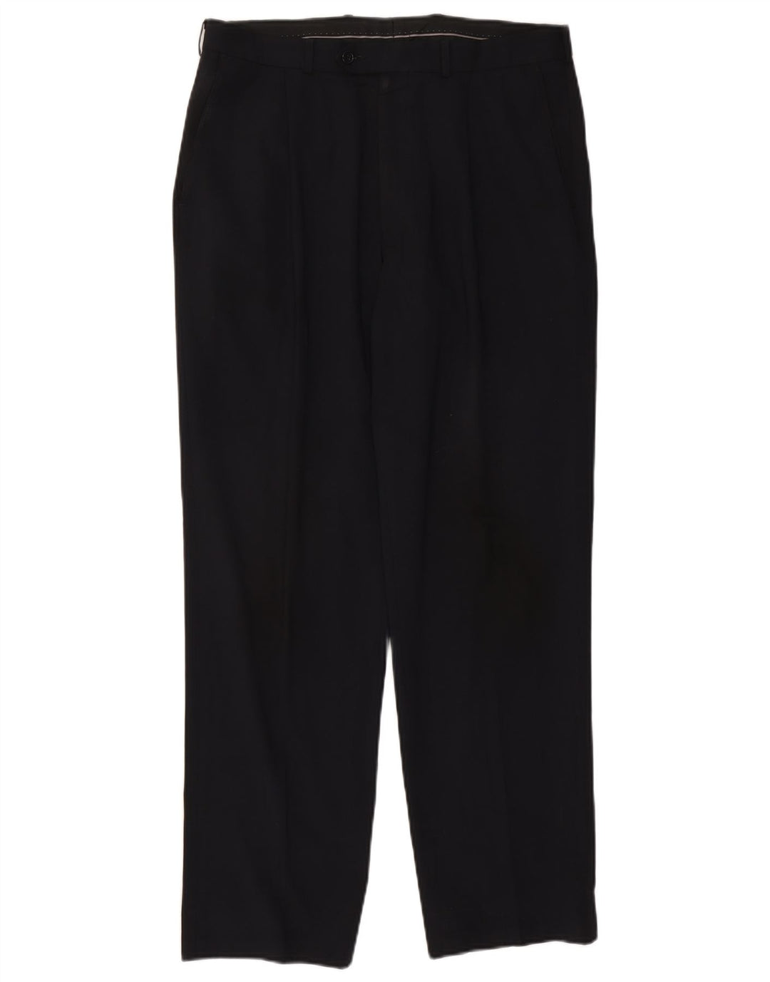 Мужские костюмные брюки Marks & Spencer W34 L31 темно-синие из полиэстера
