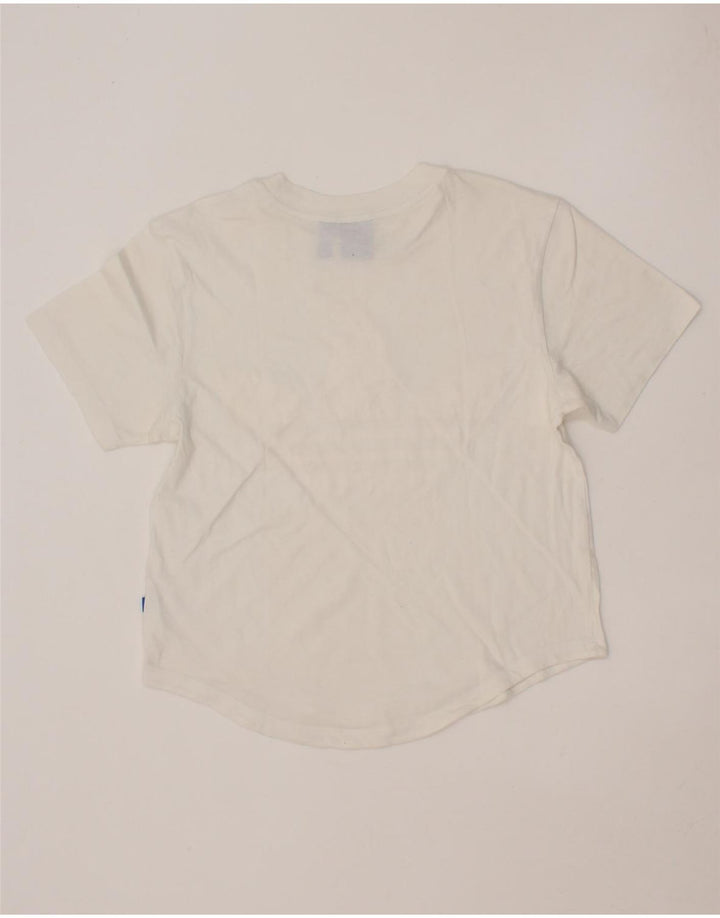 ADIDAS Womens Graphic T-Shirt Top UK 8 Small White Vintage Adidas and Second-Hand Adidas from Messina Hembry 
