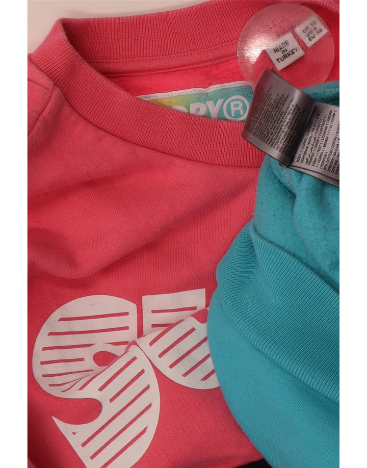 SUPERDRY Женский джемпер-толстовка оверсайз UK 10 маленький разноцветный