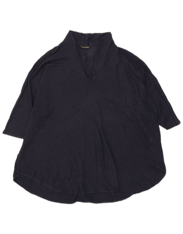 Женская блузка Massimo Dutti Top UK 18 XL Темно-синий лен