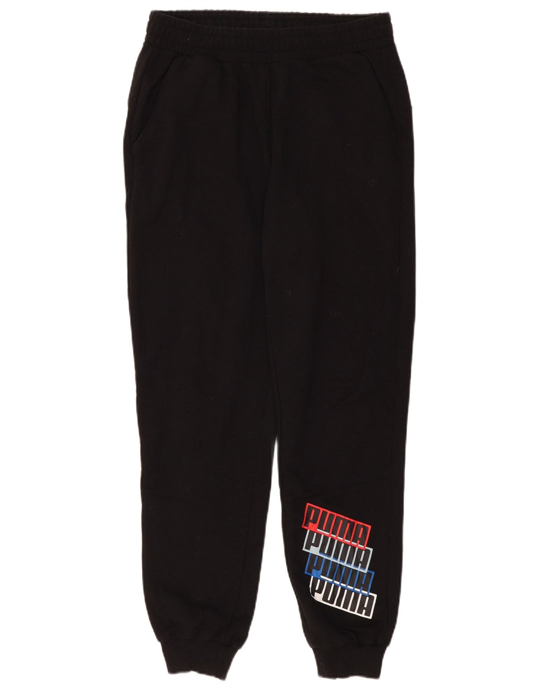 Мужские спортивные брюки PUMA с графическим принтом, джоггеры, средние черные
